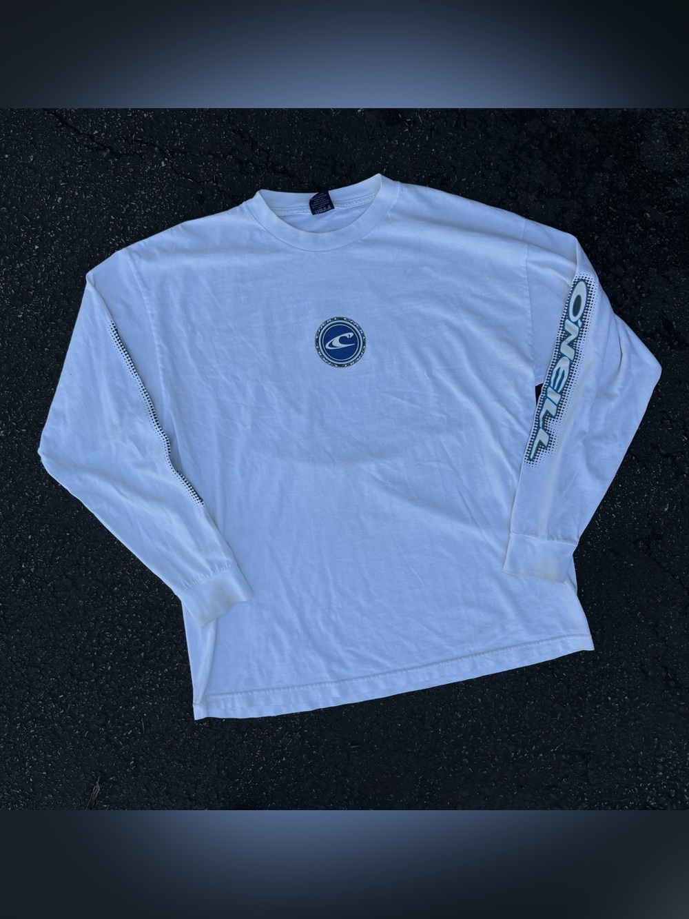 Vintage O’Neill 90’s Y2K Surf Long sleeve Double Sided Graphic T-Shirt Size L